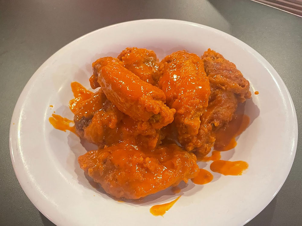 Freshly prepared wings